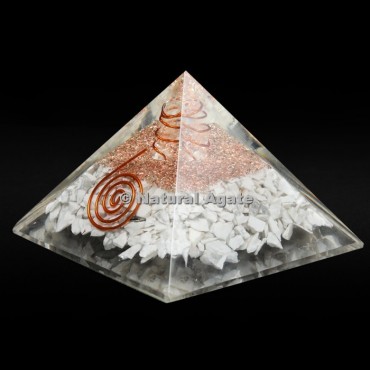 Howlite Orgone Pyramid