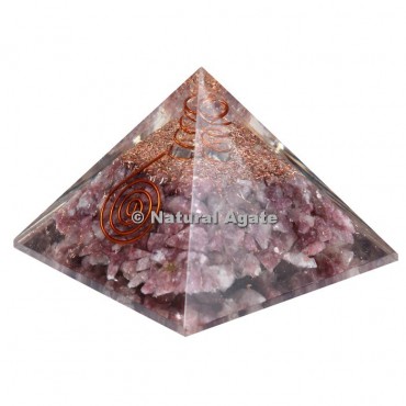 Lepidolite Orgone Pyramid