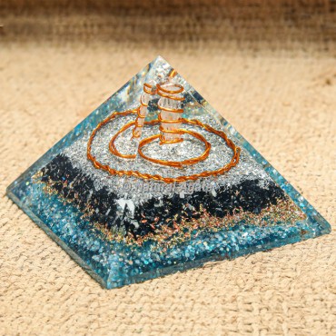 Orgonite Tourmaline and Apatite EMF protection Pyramid