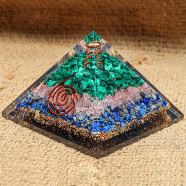 Mix Stone Orgonite Pyramids