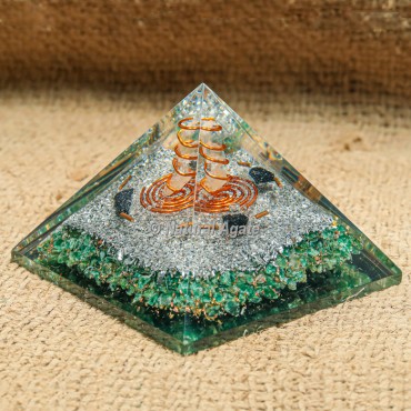 Green Jade Orgonite Protection Pyramid