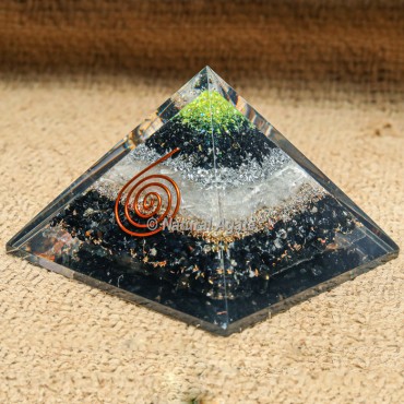 Touramline and Selenite Orgonite Protection Pyramid