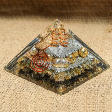 Labradorite Orgonite Protection Pyramid