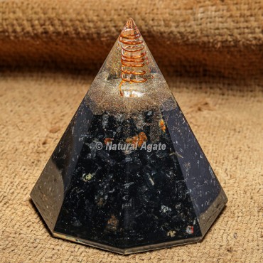 Tourmaline Orgonite Protection Pyramid Conical