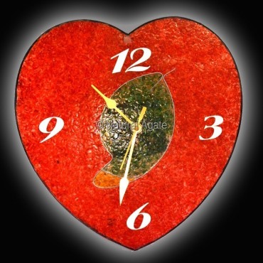 Orgone Energy Heart Shape Clock