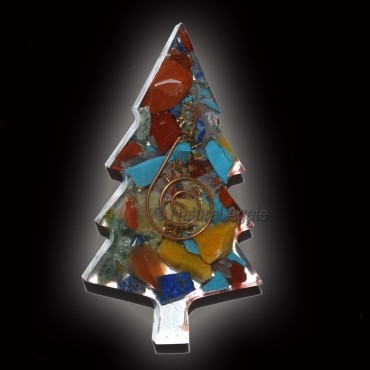 Orgone Tree Shape Seven Chakra Paper Weight