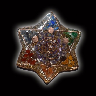 Orgone Hexagone Shape Star Paper Weight