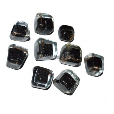 Black Tourmaline Orgonite Energy Tumbled Stones