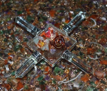 Orgone Pyramid With Crystal Point Orgone Energy Generator