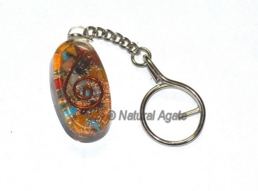 Chakra Oval Orgone Keyring