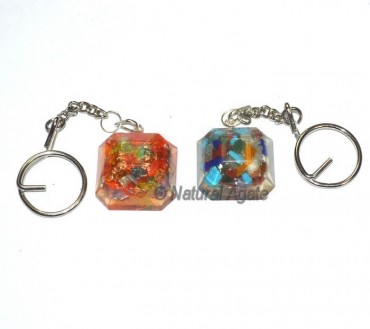 Faceted Cube Orgone Keyring