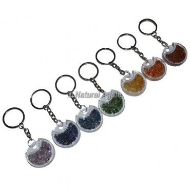 Seven Chakra Orgone Keyring Set