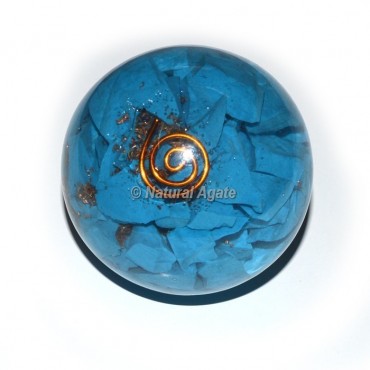 Turquoise Orgone Sphere