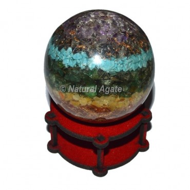 7 Chakra Bonded Orgonite Energy Sphere