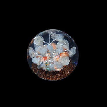 Crystal Quartz Tree Orgone Sphere