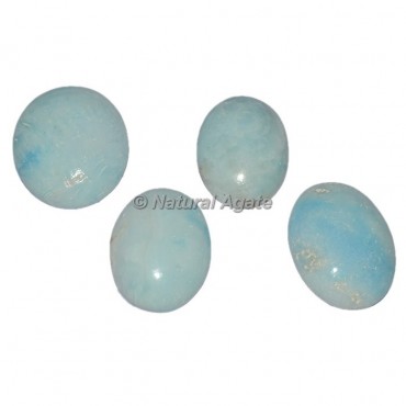 Blue Aragonite Oval Cabochons