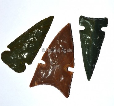 Polished Agate Arrowheads