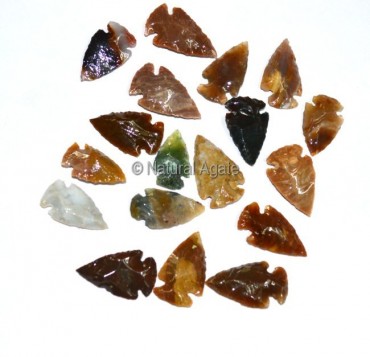 Polished Small Agate Arrowheads