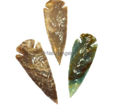 Polished Agate Indian Arrowheads