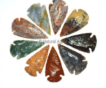 Polished Agate Arrowheads 1.50 Inches