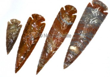 Mix Sizes Polished Agate Arrowheads