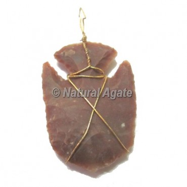 Native Fish Arrowheads Wrap Pendant