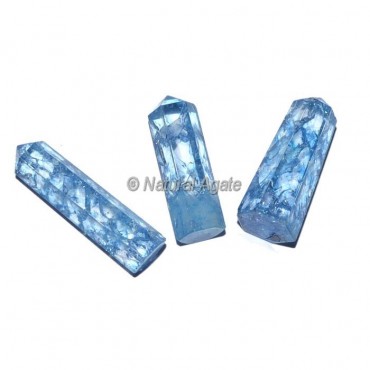 Crackle Crystals Blue Color Healing Point