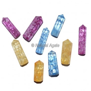 Mix Colored Crackle Crystals Healing Point