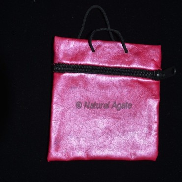 Pink pouch with chain