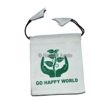 Happy Green White Pouch