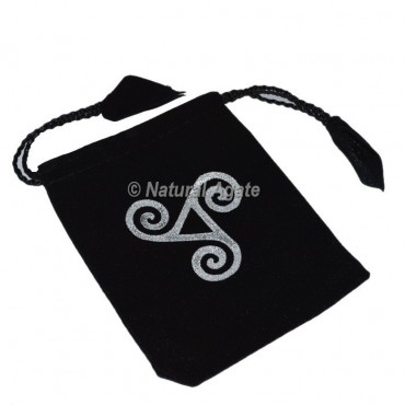 Celtic Pyramid Shape Velvet Pouch