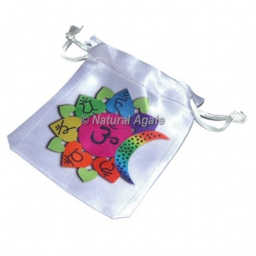 Color Chakra Sanskrit Printed Pouch