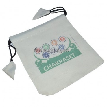 Chakra Symbol white Pouch