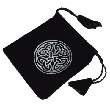 Celtic Chakra Symbol  Black Pouch