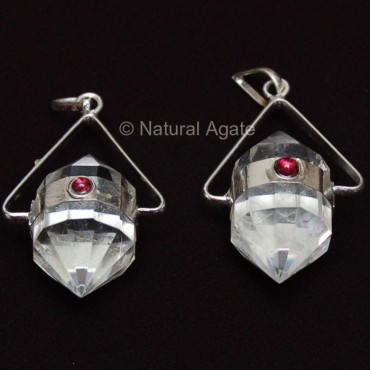 Double Point Pendants with Garnet