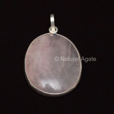 Rose Quartz Oval pendants