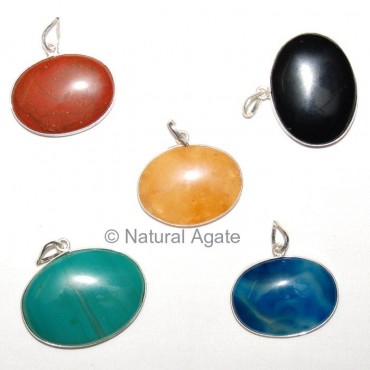 Mix Gemstone Oval pendants