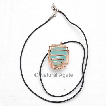 Aqua Onyx Tumbled Pendants