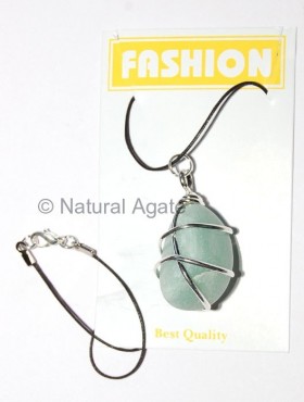 Green Aventurine Silver Wrapped Pendants