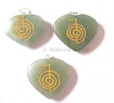 Green aventurine Choko Reiki pendants