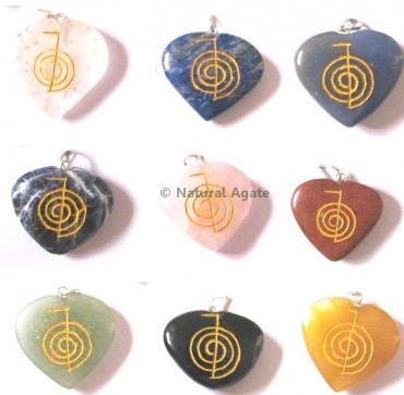 Mix Gemstone Choko Reiki pendants