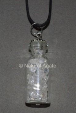Crystal Quartz Bottle Pendants