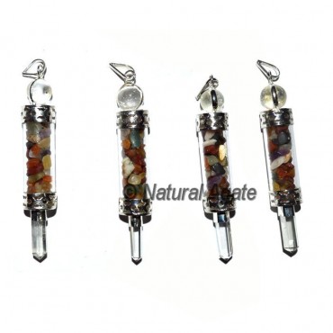 Glass Bottle 3pcs Pendants