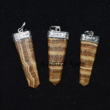 Aragonite Flat Pencil Pendants