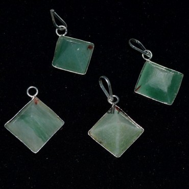 Green Aventurine Pyramid Pendants