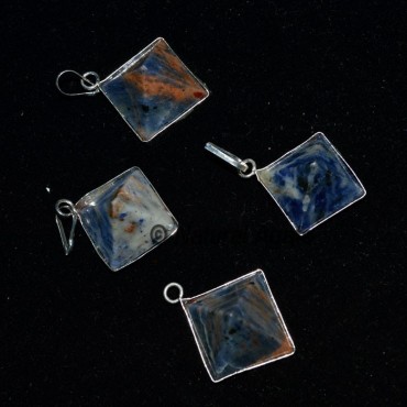 Sodalite Pyramid Pendants