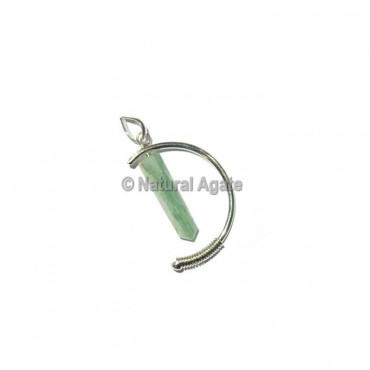 Green Aventurine Moonshape Healing Pendants