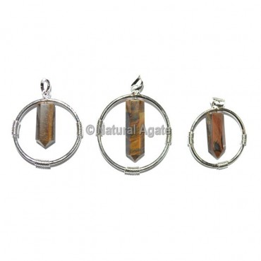 Tiger Eye Round Healing Pendants