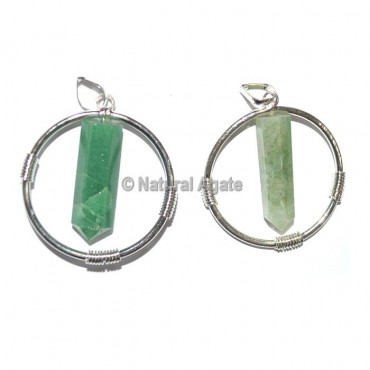 Green Aventurine Round Healing Pendants