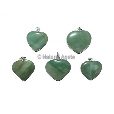 Green Aventurine Heart Pendants